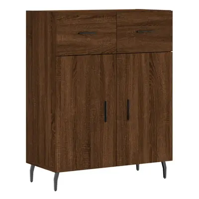 (brown oak) vidaXL Sideboard Storage Cabinet Side Cabinet Cupboard Black Engineered Wood