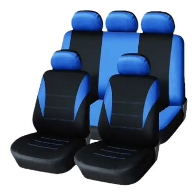 (Blue) Car Seat Cover Protective Cushion Universal Full Surround Headrest Auto Interior Decorati