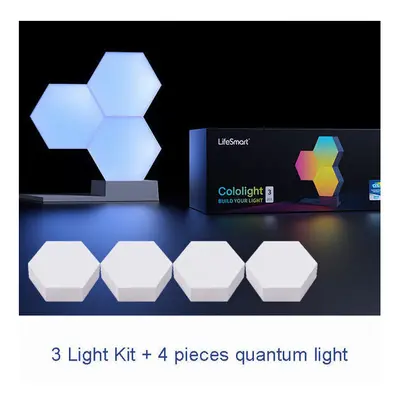 (3 light kit +3 pieces quantum ligh) Colo-light LED Quantum Light Smart Geometry Assembling DIY 