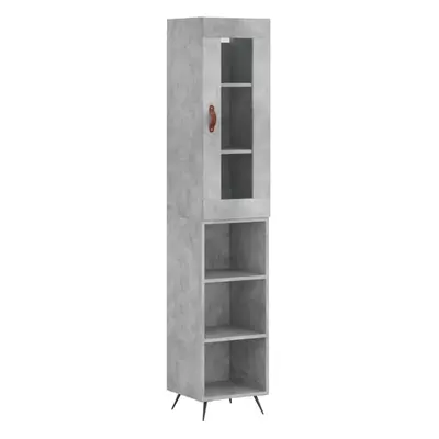 (concrete grey, shelves) vidaXL Highboard Sideboard Tall Storage Cabinet Side Cabinet Engineered