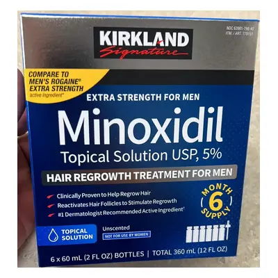 (4 Month) Kirkland Hair Regrowth Treatment 5% Minoxidil for Men - Months Supply