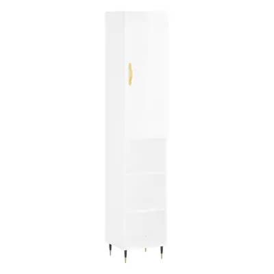 (high gloss white, shelves) vidaXL Highboard Sideboard Storage Cabinet Home Side Cabinet Enginee