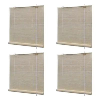 vidaXL Bamboo Roller Blinds Kitchen Blackout Curtain pcs 120x160 cm Natural