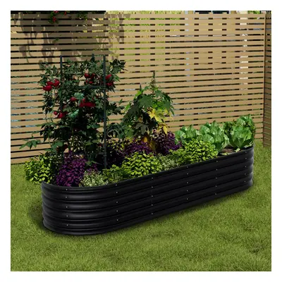 Anthracite Galvanized steel Raised Garden Bed Kit Raised Planter Box kit Bottomless for Gardenin