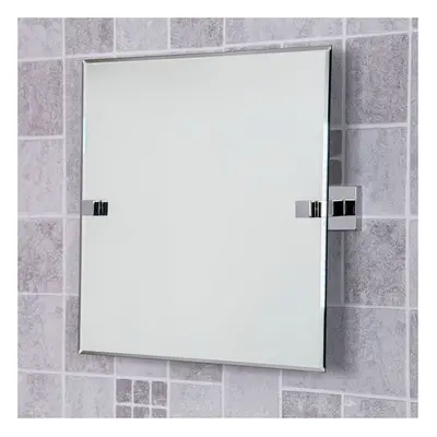 Croydex Chester Flexi Fix Bathroom Tilt Mirror Contemporary Square Wall Mounted