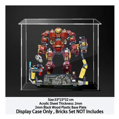 (B) for LEGO Super Heroes Acrylic Display Case The Hulkbuster Model,Dustproof Display Box for Mo