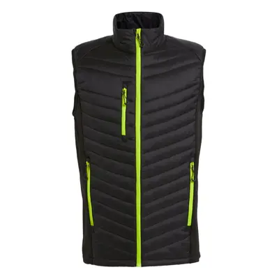 (S, Black/Lime Green) Regatta Mens Navigate Quilted Hybrid Gilet