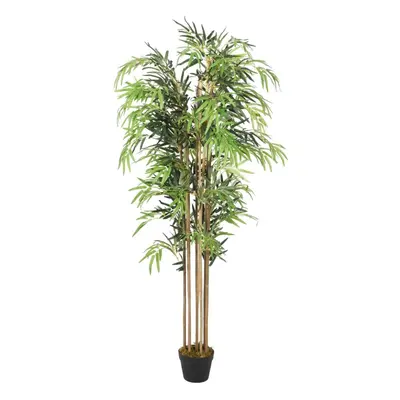 (round, cm) vidaXL Artificial Bamboo Tree Fake Plant Artificial Plant Leaves Green