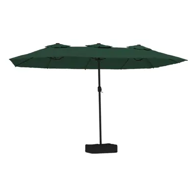 (green) vidaXL Double-Head Parasol Garden Umbrella with LEDs Sun Umbrella Anthracite