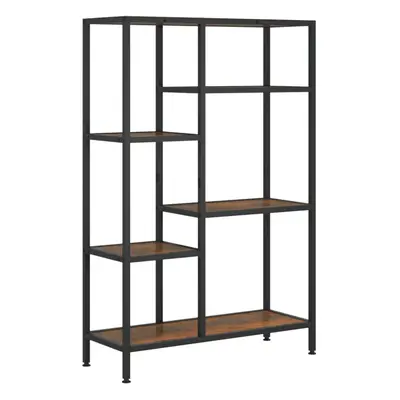 (Dark brown and black, x x cm (W x D x H)) vidaXL Book Shelf Bookcase Storage Rack Organiser Ste