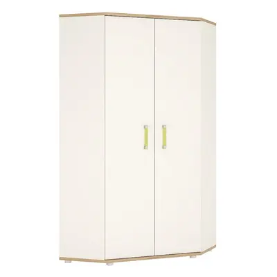 4 KIDS Door Corner Wardrobe with Lemon Handles