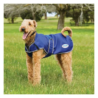 (Dark Blue/Grey/White, 35Cm) Weatherbeeta Comfitec Premier Free Parka Deluxe Dog Coat Medium