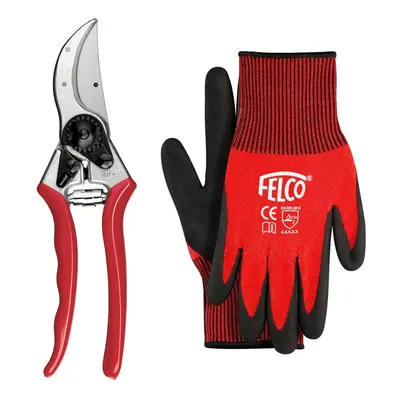 (Medium) Felco Model Secateurs with Gloves - Pruning shears work gloves - Genuine Felco