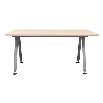 (1400mm x 800mm, Maple) Herman Miller: Abak Oval Leg Single Desk - Refurbished