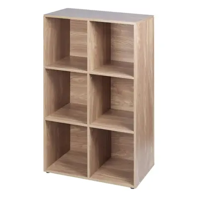 (6 Cube - Oak, Without Door) Cube Wooden Bookcase Shelving Shelves Unit Wood