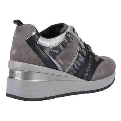 (Grey, (Adults')) Geox D Zosma B Women's Dark Grey Trainers