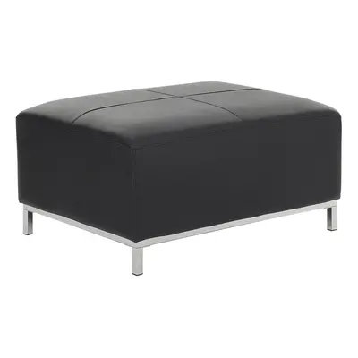 Ottoman OSLO Leather Black