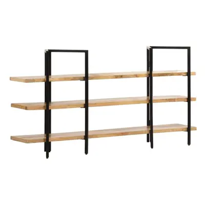 vidaXL 3-Tier Bookcase 160x31x80 cm Solid Mango Wood