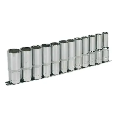 12 PACK - DEEP Socket Set - 1/2" Metric Square Drive - Point WallDrive Torque