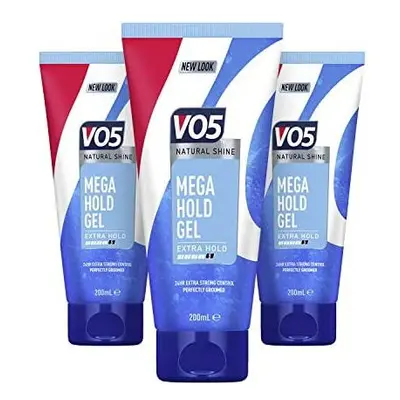 Vo5 Mega Hold hour control Styling Gel for controlled, natural hairstyles ml, Pack of