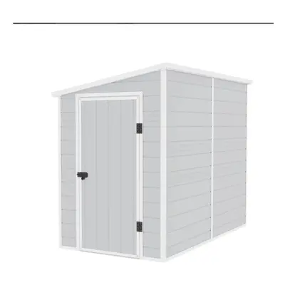 BillyOh Jasmine Lean-To Pent Plastic Shed Light Grey 5x8ft