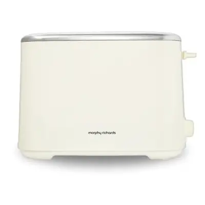 Morphy Richards Equip Cream Slice Toaster - Defrost And Reheat Settings - Slot - Stainless Steel