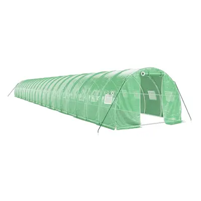 (green, x x m) vidaXL Greenhouse Plant House with Steel Frame Polytunnel Greenhouse White