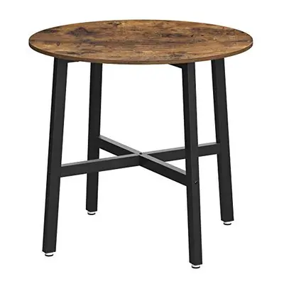 VASAGLE Dining Table, Round Kitchen Table, for Living Room, Office, x cm (Dia. x H), Industrial 