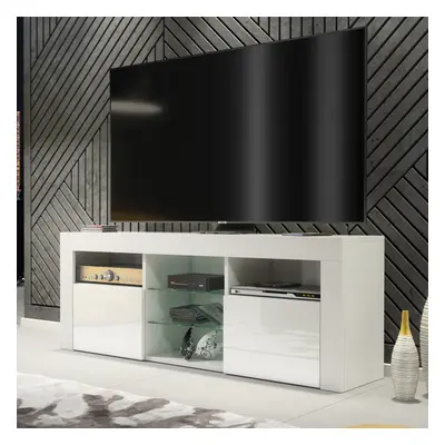 TV Unit 145cm Creative Furniture - White Gloss Doors