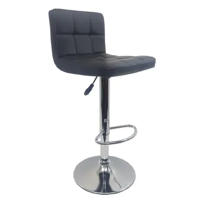 Single Black "Modena" Faux Leather Bar Stool, swivel