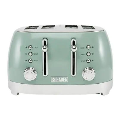 Bristol Green Slice Toaster - Extra Wide Slots, Dual Browning Control, Stainless Steel Housing w