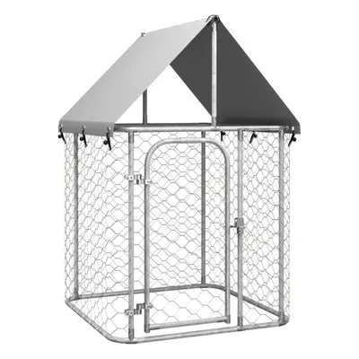 (100 x x cm) vidaXL Outdoor Dog Kennel with Roof Patio Enclosure Dog Cage Dog House Crate