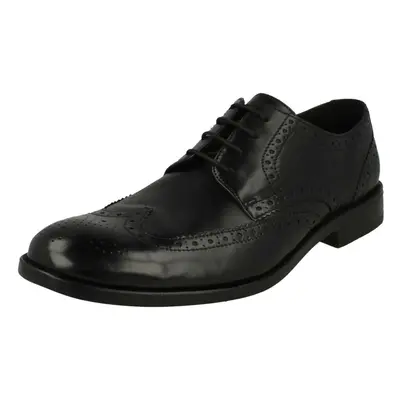 (UK 7.5, Black) Mens Clarks Formal Brogue Detailed Shoes James Wing - G Fit