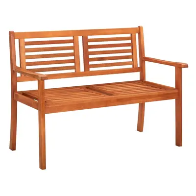 vidaXL Solid Eucalyptus Wood 2-Seater Garden Bench 120cm Outdoor Furniture