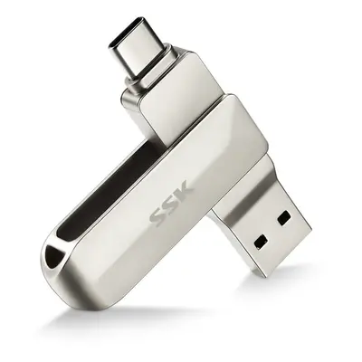 (128G) IN Type-C USB 3.0 Flash Drive Rotation Zinc Alloy USB Disk 32G 64G 128G 256G Portable Thu