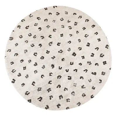 Round Cotton Area Rug cm Beige AFIS