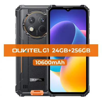 (orange) Oukitel G1 Rugged smartphone 10600mAh 24GB+256GB