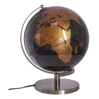 Decorative Globe with LED cm Black and Copper MAGELLAN