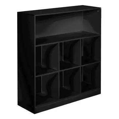 (Black, Wide) Wooden Bookcases | Tall or Wide Storage Rack Units