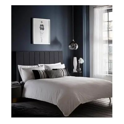 Karen Millen Pleat Detail White Super King Size Duvet Cover Set