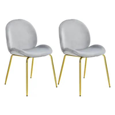 Modern Velvet Dining Chair Set of Mid Century Upholstered Side Chair