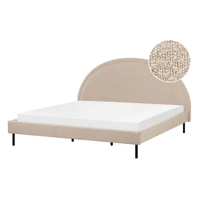 Bed MARGUT x cm (EU Super King) Boucle Beige