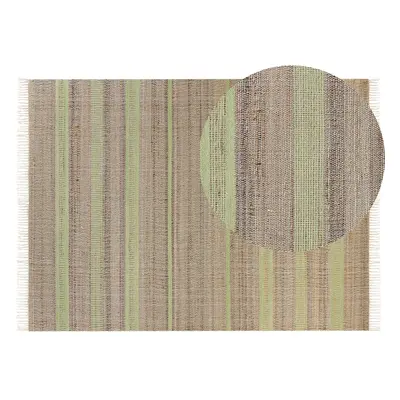 Jute Area Rug x cm Beige and Light Green TALPUR