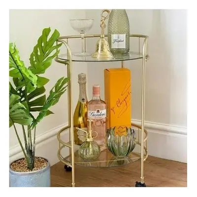 Drinks Trolley With Glass Shelves