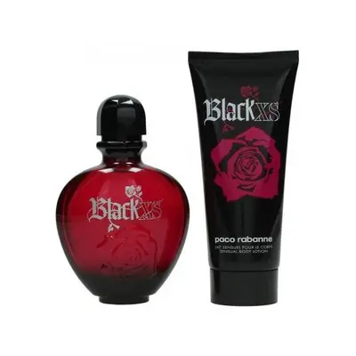 Paco Black Xs Pcs Set For Women: 2.7 Edt Sp + 3.4 Body Lotion