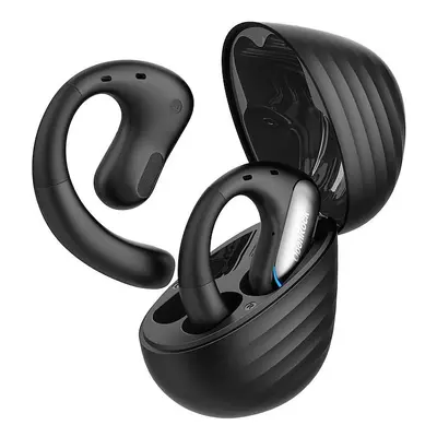 (Black) Open Ear Wireless Headphones Sports Air Conduction Bass Earphones Bluetooth 5.2 Earbuds 