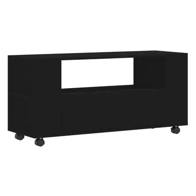 (black) vidaXL TV Cabinet TV Unit Sideboard Media Cabinet TV Stand Engineered Wood