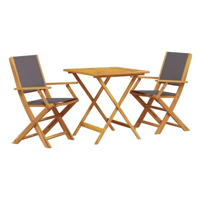 vidaXL Bistro Set Piece Outdoor Bar Set Anthracite Fabric and Solid Wood