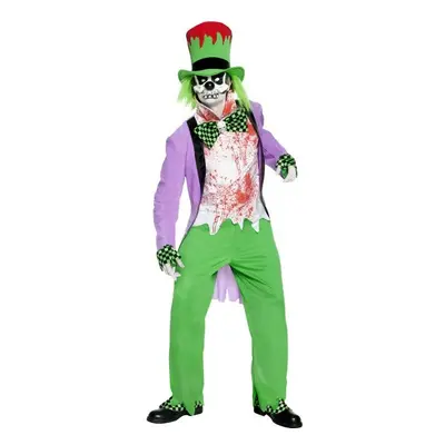 Smiffy's Men's Bad Hatter Costume, Jacket, Trousers, Hat, Shirt, Mask, Shoe