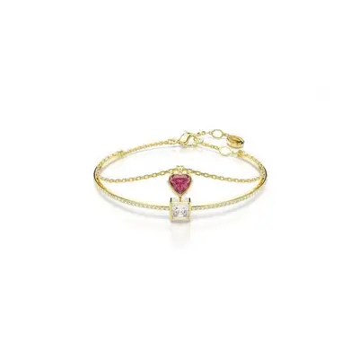 Swarovski Stilla Red Heart Gold-tone Plated Bangle